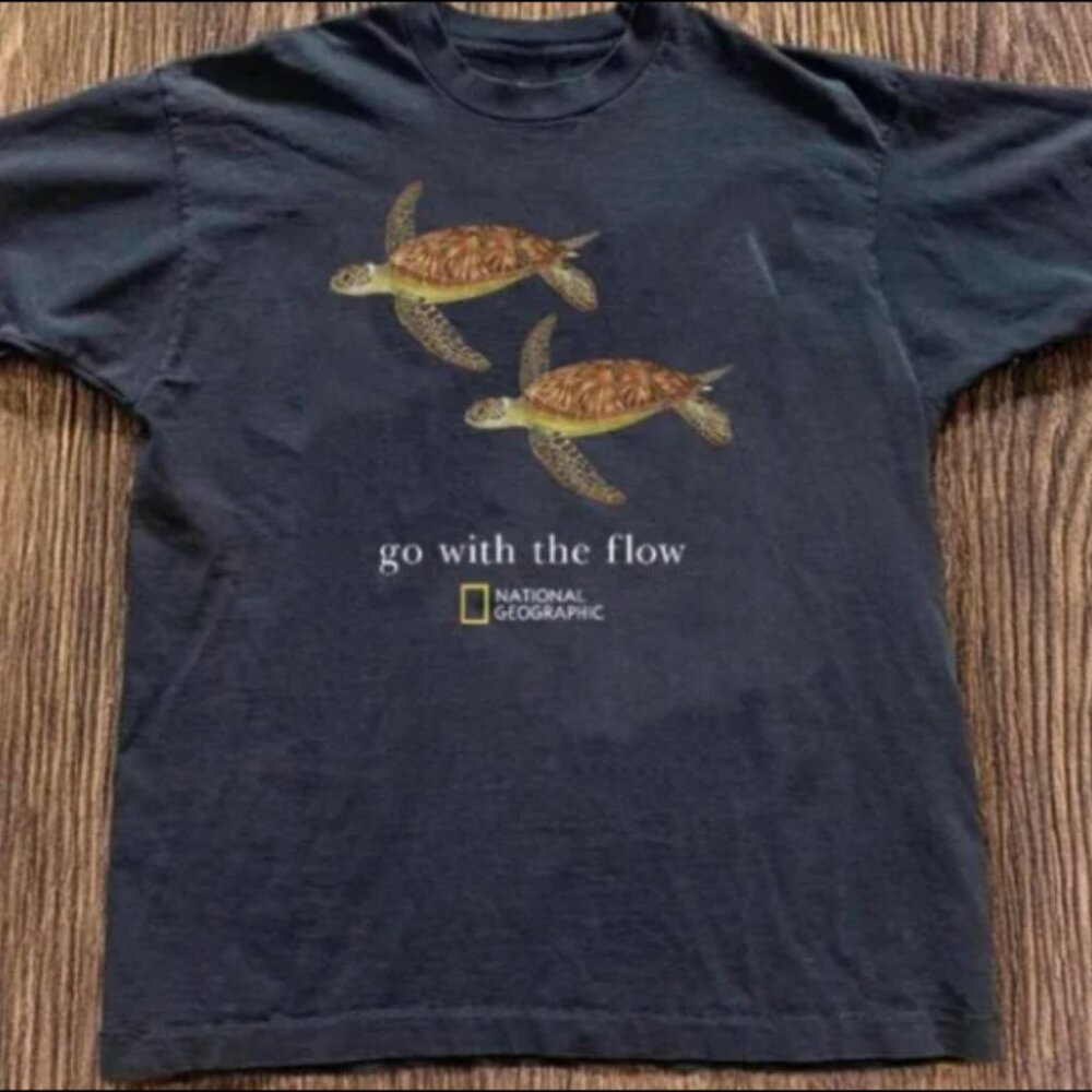 Black National Geographic T-shirt Gildan Print